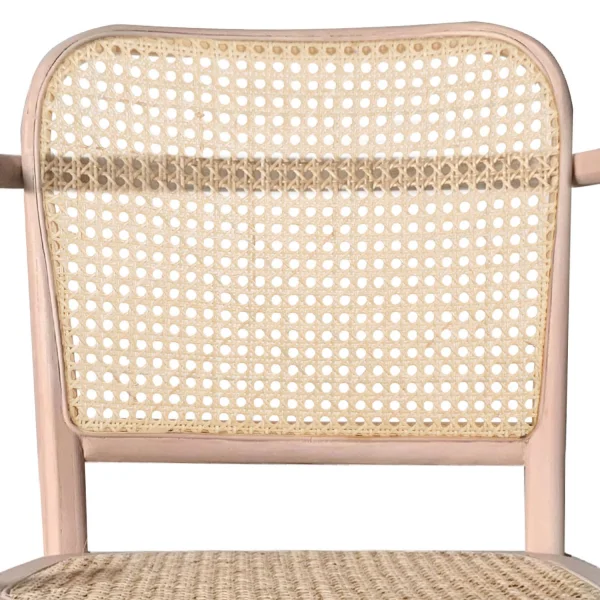 SILLA HANNAH CON REPOSABRAZOS MADERA DE OLMO ROSA