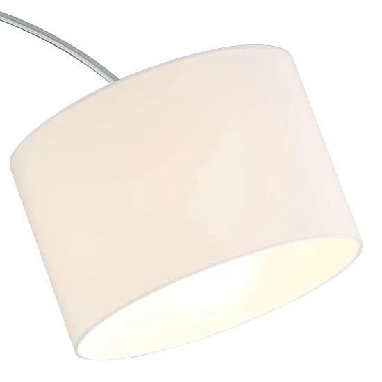 LÁMPARA DE PIE METAL NÍQUEL MATE PANTALLA BLANCA BROOME 2