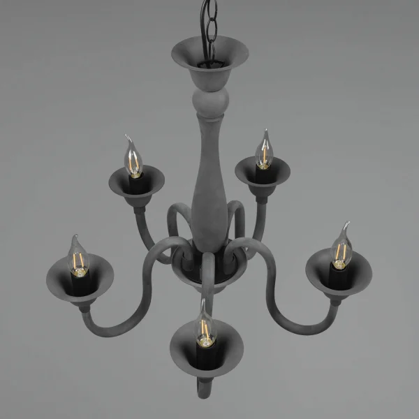 LÁMPARA DE TECHO 5 LUCES ANTRACITA CAMILA