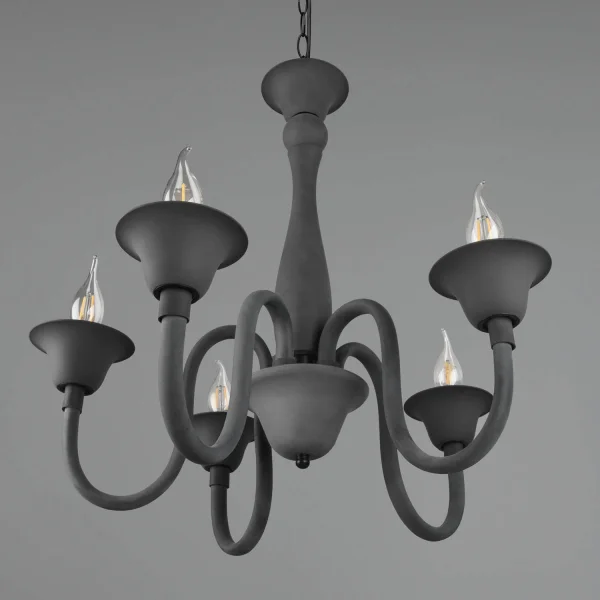 LÁMPARA DE TECHO 5 LUCES ANTRACITA CAMILA