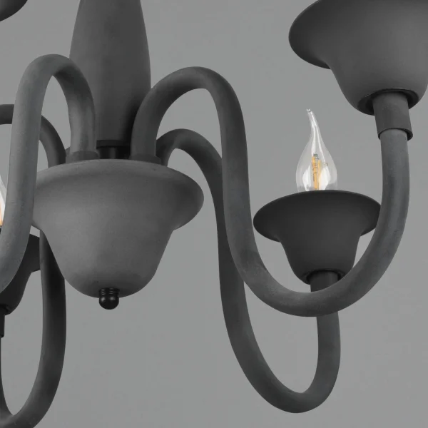 LÁMPARA DE TECHO 5 LUCES ANTRACITA CAMILA