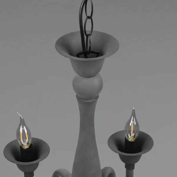 LÁMPARA DE TECHO 5 LUCES ANTRACITA CAMILA