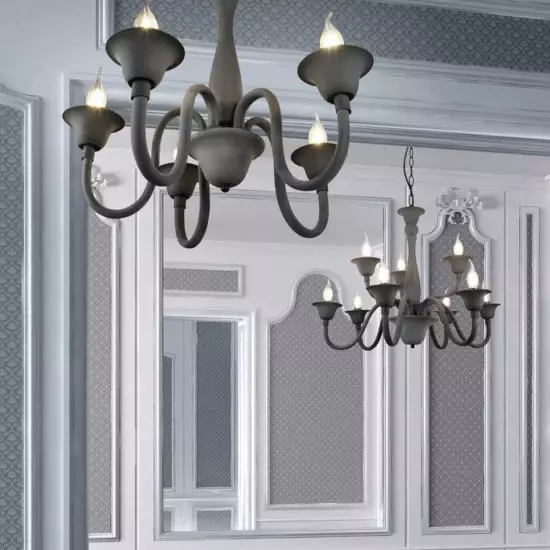 LÁMPARA DE TECHO 5 LUCES ANTRACITA CAMILA 2
