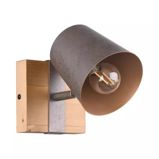 FOCO 1 LUZ METAL NÍQUEL ANTIGUO E14 NESTORE 2