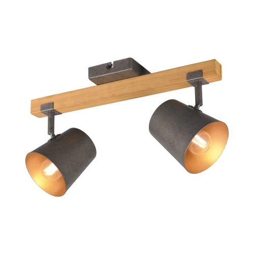 FOCO 2 LUCES METAL NÍQUEL ANTIGUO E14 NESTORE