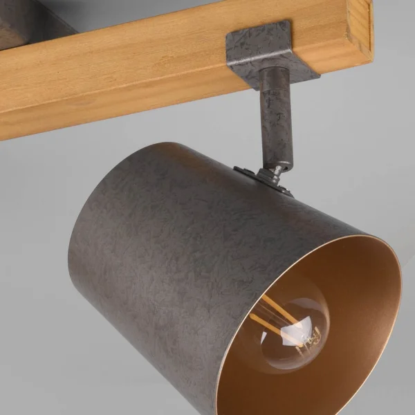 FOCO 2 LUCES METAL NÍQUEL ANTIGUO E14 NESTORE