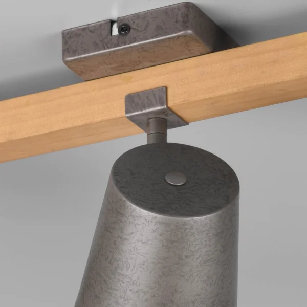 FOCO 3 LUCES METAL NÍQUEL ANTIGUO E14 NESTORE