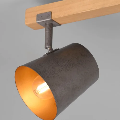 FOCO 3 LUCES METAL NÍQUEL ANTIGUO E14 NESTORE