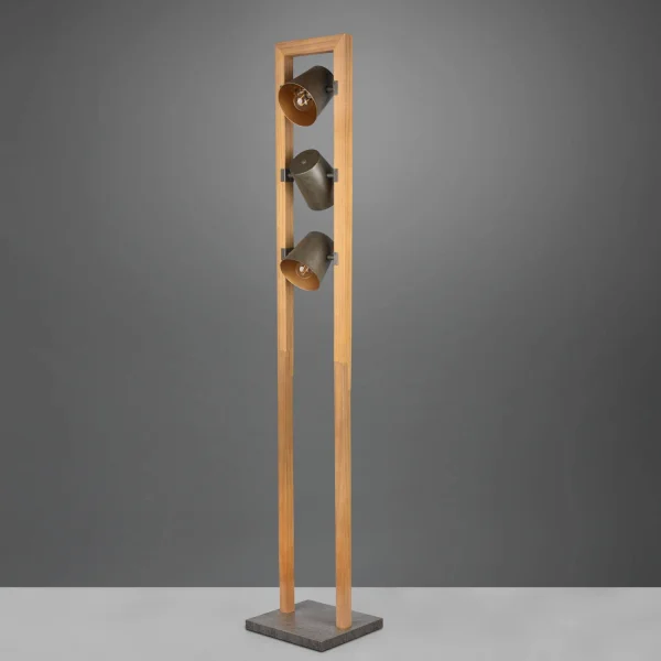 LÁMPARA DE PIE 3 LUCES METAL NÍQUEL ANTIGUO E14 NESTORE LÁMPARA DE PIE 3 LUCES METAL NÍQUEL ANTIGUO E14 NESTORE