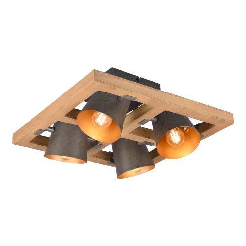 PLAFÓN 4 LUCES METAL NÍQUEL ANTIGUO E14 NESTORE