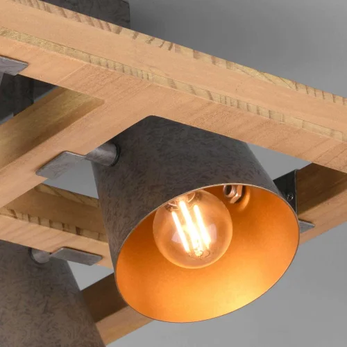 PLAFÓN 4 LUCES METAL NÍQUEL ANTIGUO E14 NESTORE