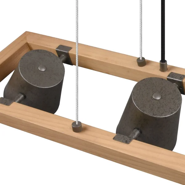 LÁMPARA DE TECHO 4 LUCES METAL NÍQUEL ANTIGUO E14 NESTORE