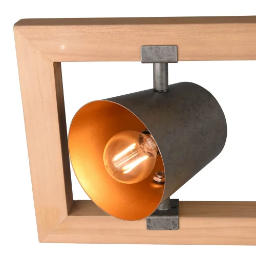 LÁMPARA DE TECHO 4 LUCES METAL NÍQUEL ANTIGUO E14 NESTORE
