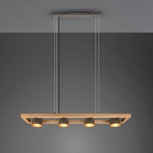 LÁMPARA DE TECHO 4 LUCES METAL NÍQUEL ANTIGUO E14 NESTORE