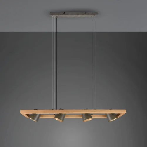 LÁMPARA DE TECHO 4 LUCES METAL NÍQUEL ANTIGUO E14 NESTORE