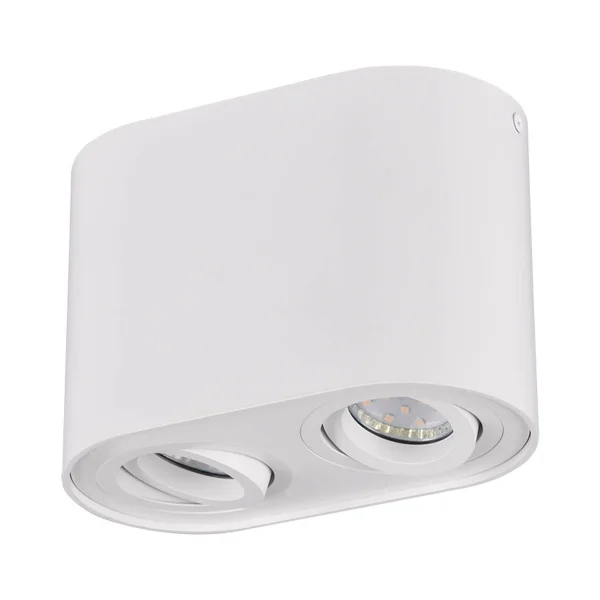 PLAFÓN DE TECHO 2 LUCES BASCULANTE METAL BLANCO GU10 FORTUNE