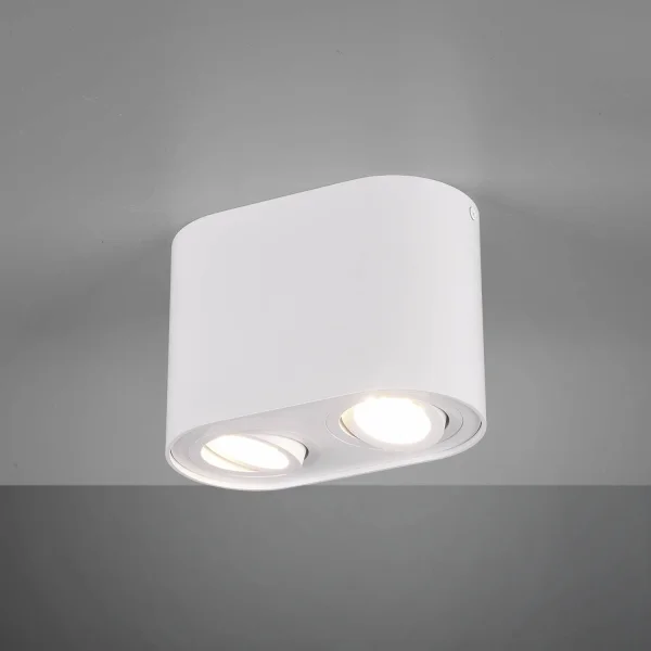 PLAFÓN DE TECHO 2 LUCES BASCULANTE METAL BLANCO GU10 FORTUNE