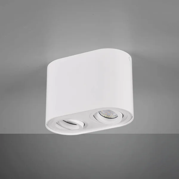 PLAFÓN DE TECHO 2 LUCES BASCULANTE METAL BLANCO GU10 FORTUNE
