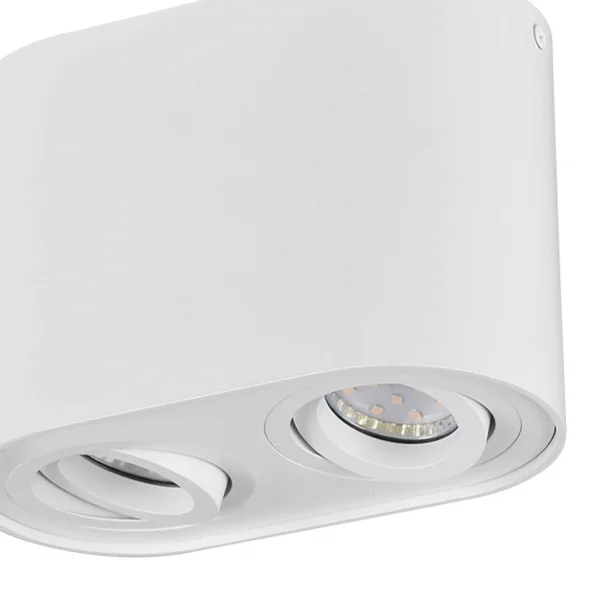 PLAFÓN DE TECHO 2 LUCES BASCULANTE METAL BLANCO GU10 FORTUNE