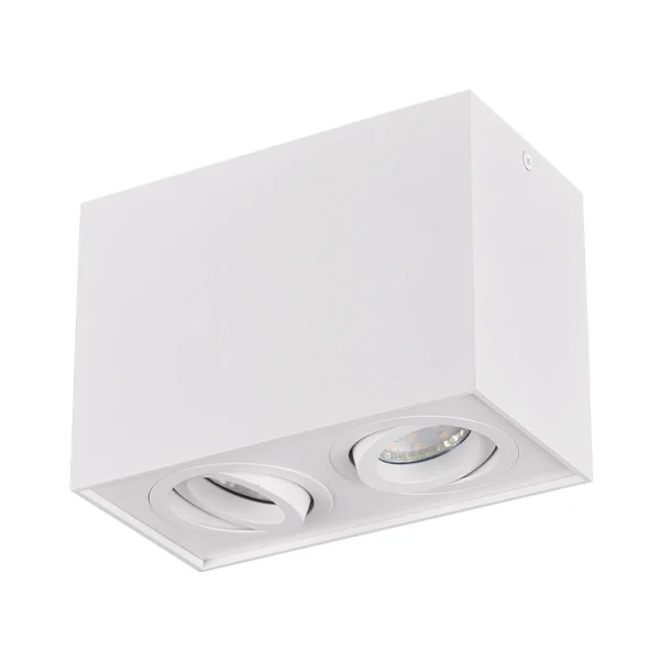 PLAFÓN DE TECHO 2 LUCES BASCULANTE METAL BLANCO GU10 GARIBALDI