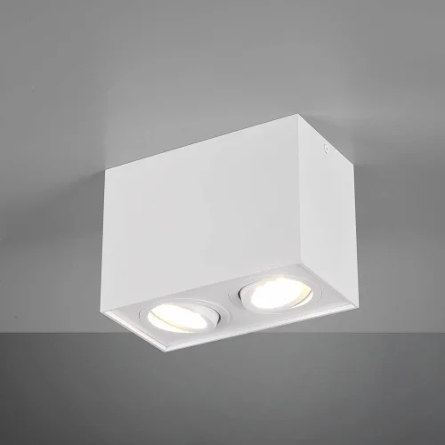 PLAFÓN DE TECHO 2 LUCES BASCULANTE METAL BLANCO GU10 GARIBALDI