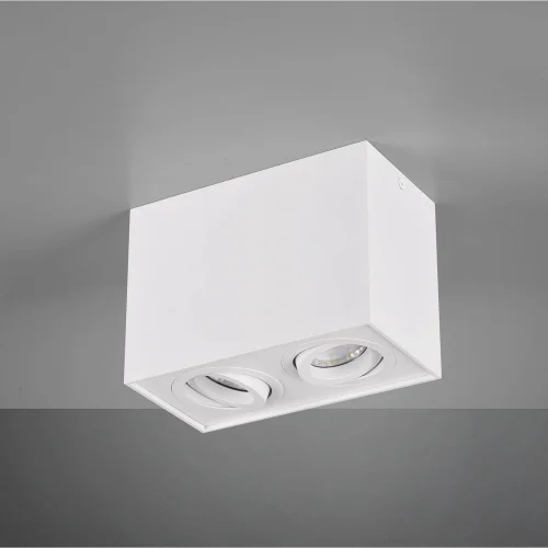 PLAFÓN DE TECHO 2 LUCES BASCULANTE METAL BLANCO GU10 GARIBALDI