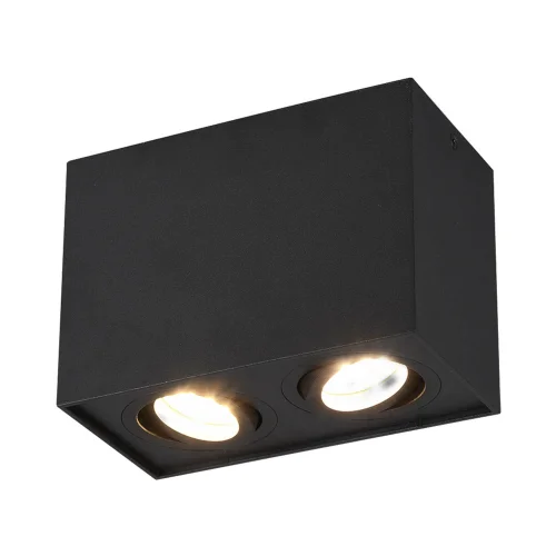 PLAFÓN DE TECHO 2 LUCES BASCULANTE METAL NEGRO GU10 GARIBALDI