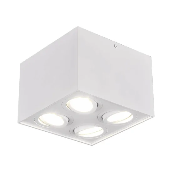 PLAFÓN DE TECHO 4 LUCES BASCULANTE METAL BLANCO GU10 GARIBALDI