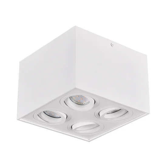 PLAFÓN DE TECHO 4 LUCES BASCULANTE METAL BLANCO GU10 GARIBALDI 2