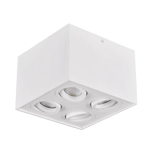 PLAFÓN DE TECHO 4 LUCES BASCULANTE METAL BLANCO GU10 GARIBALDI