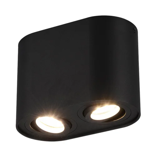 PLAFÓN DE TECHO 2 LUCES BASCULANTE METAL NEGRO GU10 FORTUNE