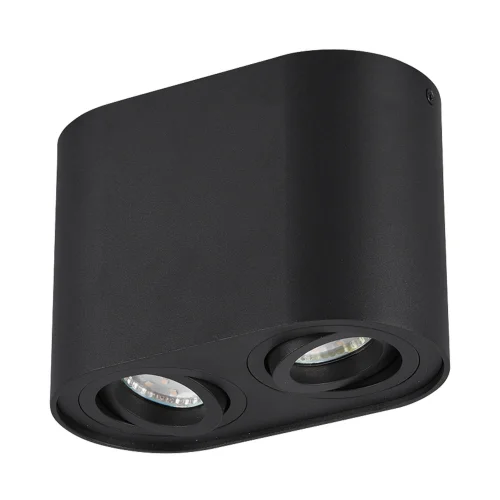 PLAFÓN DE TECHO 2 LUCES BASCULANTE METAL NEGRO GU10 FORTUNE