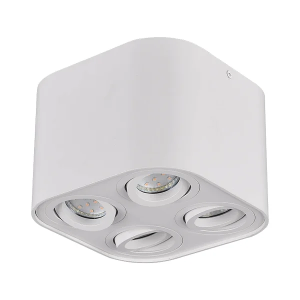PLAFÓN DE TECHO 4 LUCES BASCULANTE METAL BLANCO GU10 FORTUNE