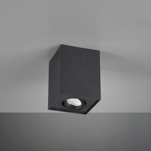 PLAFÓN DE TECHO 1 LUZ BASCULANTE METAL NEGRO GU10 GARIBALDI