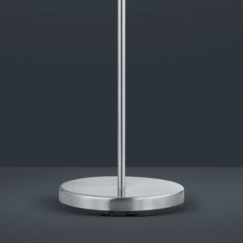 LÁMPARA DE PIE METAL NÍQUEL PANTALLA BLANCA BROOME