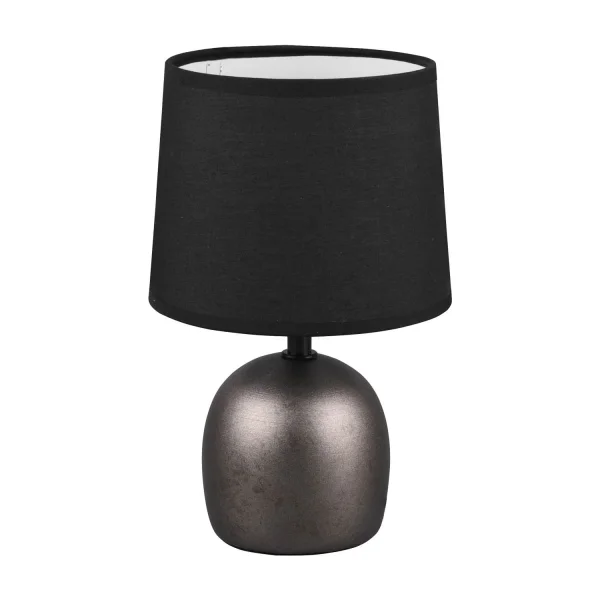 LÁMPARA DE MESA CERÁMICA NÍQUEL ANTIGUO KUBRA LÁMPARA DE MESA CERÁMICA NÍQUEL ANTIGUO KUBRA