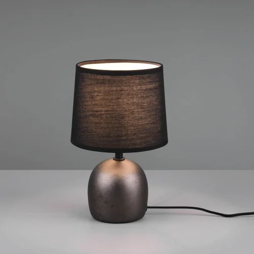 LÁMPARA DE MESA CERÁMICA NÍQUEL ANTIGUO KUBRA LÁMPARA DE MESA CERÁMICA NÍQUEL ANTIGUO KUBRA