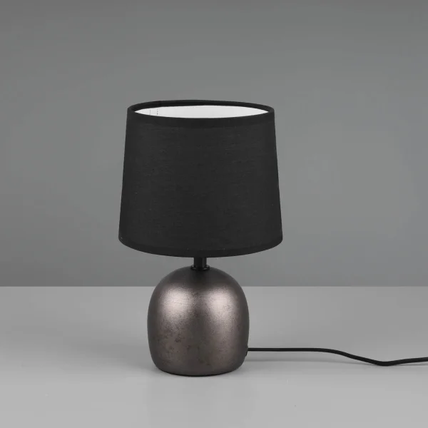 LÁMPARA DE MESA CERÁMICA NÍQUEL ANTIGUO KUBRA LÁMPARA DE MESA CERÁMICA NÍQUEL ANTIGUO KUBRA