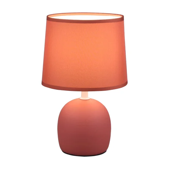 LÁMPARA DE MESA CERÁMICA NARANJA KUBRA