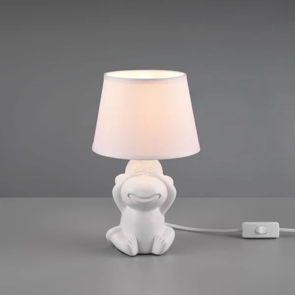 LÁMPARA DE MESA CERÁMICA BLANCA E14 KIBO