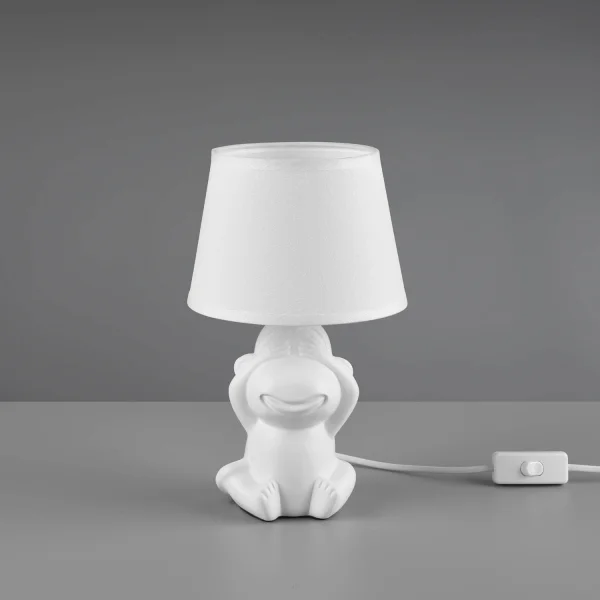 LÁMPARA DE MESA CERÁMICA BLANCA E14 KIBO