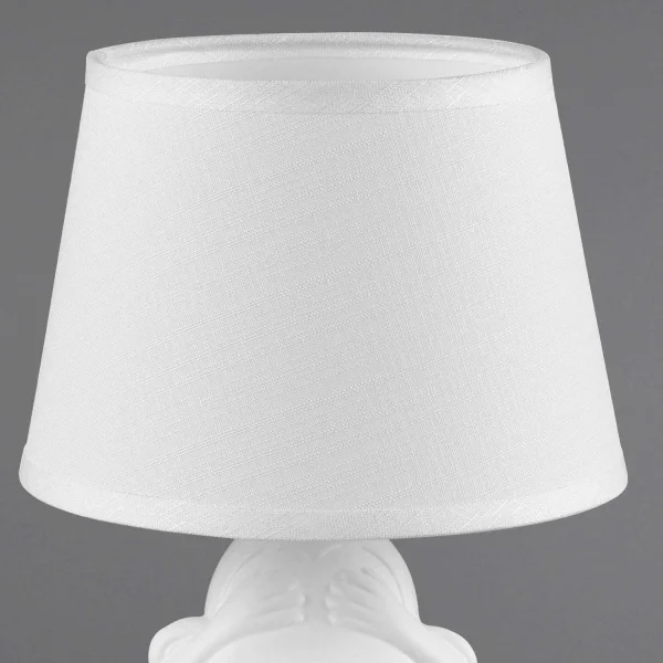 LÁMPARA DE MESA CERÁMICA BLANCA E14 KIBO