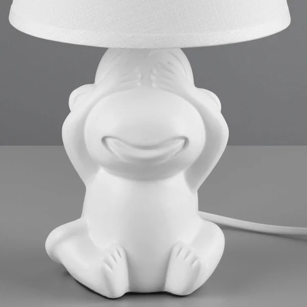 LÁMPARA DE MESA CERÁMICA BLANCA E14 KIBO