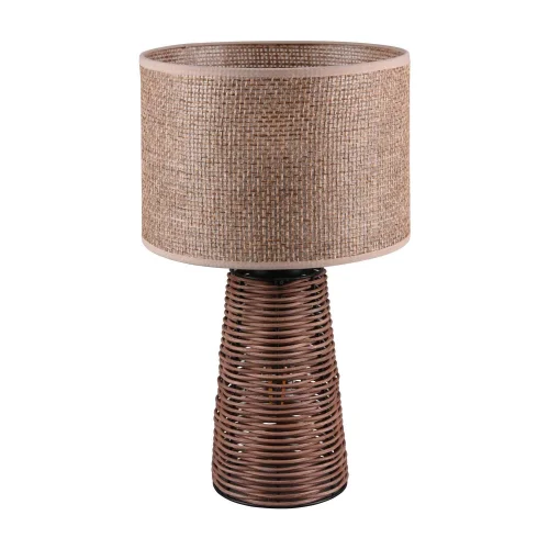 LÁMPARA DE MESA MALLA DE RATTAN MARRÓN E27 DAKARI LÁMPARA DE MESA MALLA DE RATTAN MARRÓN E27 DAKARI