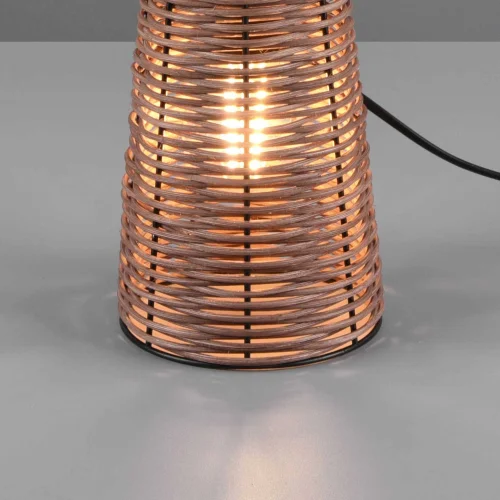 LÁMPARA DE MESA MALLA DE RATTAN MARRÓN E27 DAKARI LÁMPARA DE MESA MALLA DE RATTAN MARRÓN E27 DAKARI