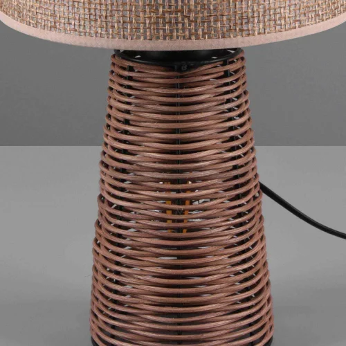 LÁMPARA DE MESA MALLA DE RATTAN MARRÓN E27 DAKARI LÁMPARA DE MESA MALLA DE RATTAN MARRÓN E27 DAKARI