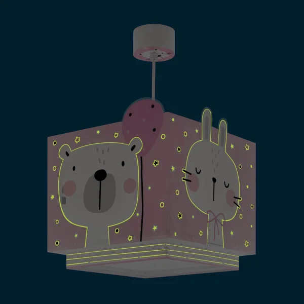 LÁMPARA DE TECHO BABY JUNGLE ROSA