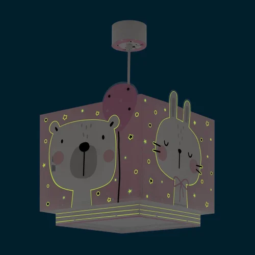 LÁMPARA DE TECHO BABY JUNGLE ROSA