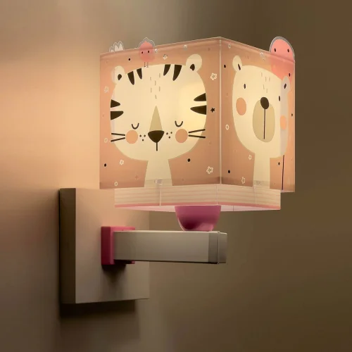 APLIQUE DE PARED BABY JUNGLE ROSA