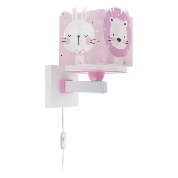 APLIQUE DE PARED BABY JUNGLE ROSA